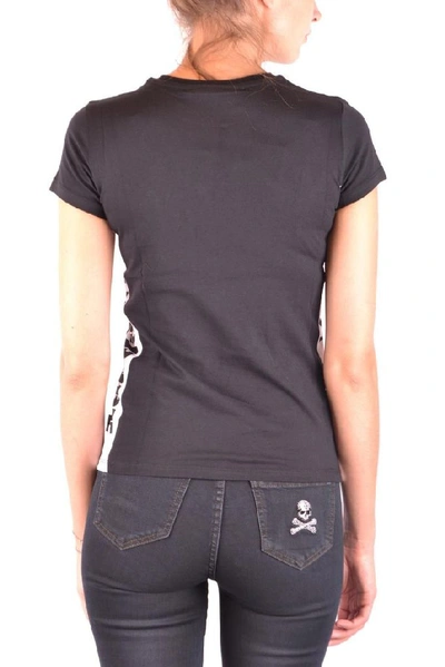 Shop Plein Sport Women's Black Cotton T-shirt