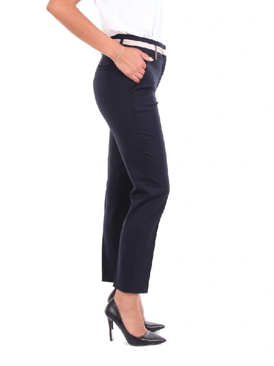 Shop Peserico Women's Blue Polyester Pants