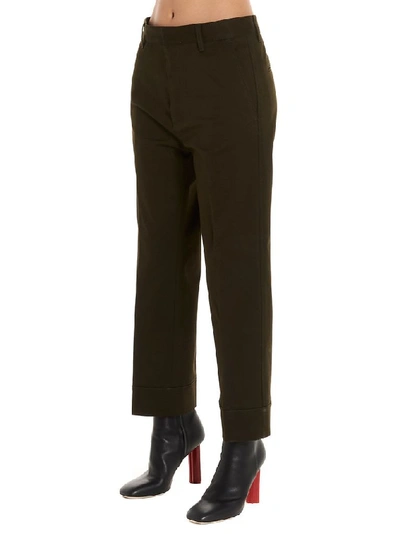 Shop Dsquared2 Women's Green Cotton Pants