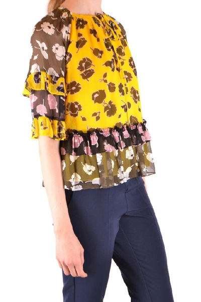 Shop Diane Von Furstenberg Women's Yellow Polyester Blouse