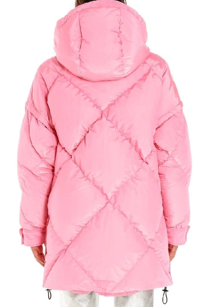 Shop Msgm Women's Pink Polyamide Down Jacket