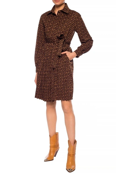 Shop Burberry Women's Brown Polyester Dress