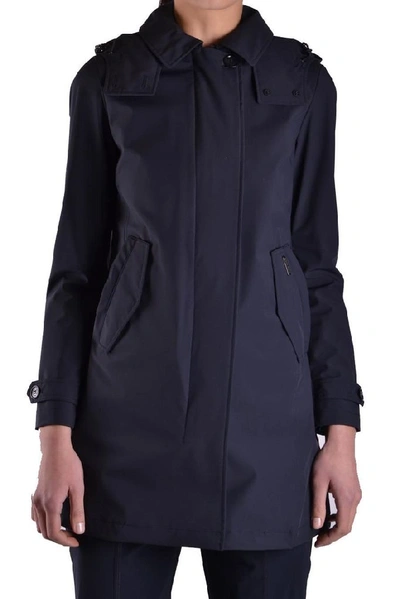 Shop Woolrich Women's Blue Polyamide Coat