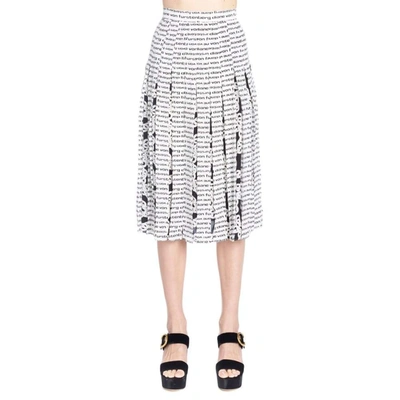 Shop Diane Von Furstenberg Women's White Silk Skirt
