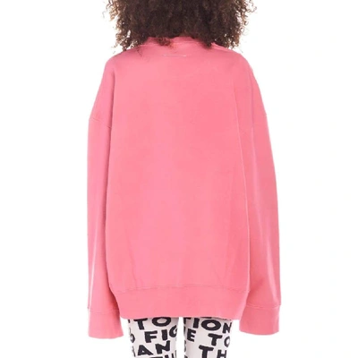 Shop Maison Margiela Women's Pink Cotton Sweatshirt