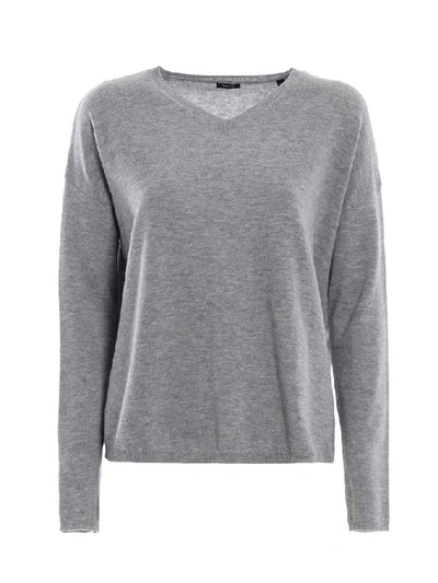 Shop Aspesi Women's Grey Wool Sweater