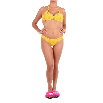 Shop Stella Mccartney Women's Yellow Cotton Bikini