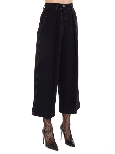 Shop Alberto Biani Women's Blue Acetate Pants