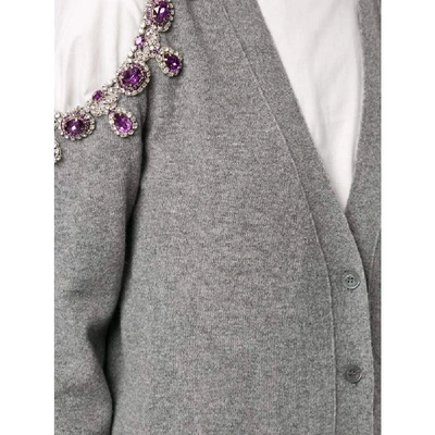 Shop Moschino Women's Grey Wool Cardigan