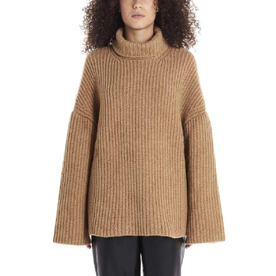 Shop Nanushka Women's Brown Wool Sweater