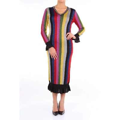 Shop Marco De Vincenzo Women's Multicolor Fabric Dress