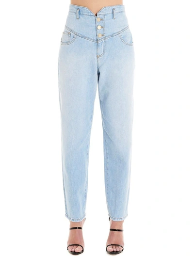 Shop Pinko Women's Light Blue Cotton Jeans