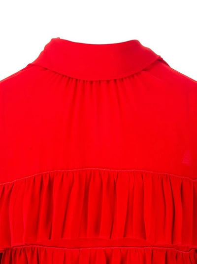 Shop Valentino Women's Red Silk Blouse