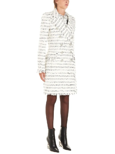 Shop Balmain Women's White Cotton Coat