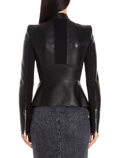 Shop Dsquared2 Women's Black Leather Outerwear Jacket