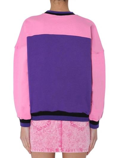 Shop Msgm Women's Purple Cotton Sweatshirt
