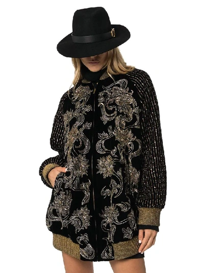 Shop Saint Laurent Women's Black Viscose Coat