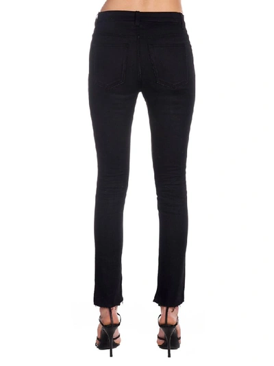 Shop Saint Laurent Women's Black Cotton Jeans