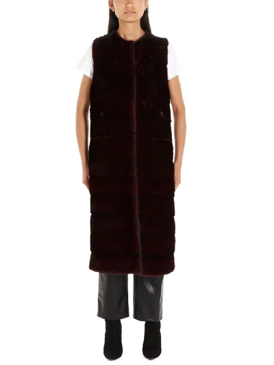 Shop Simonetta Ravizza Women's Burgundy Other Materials Vest