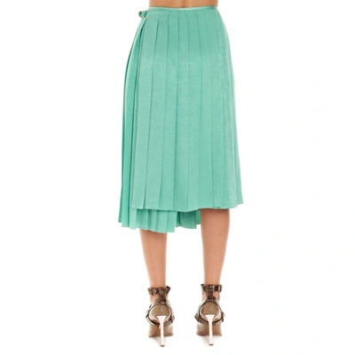 Shop Fendi Women's Green Silk Skirt