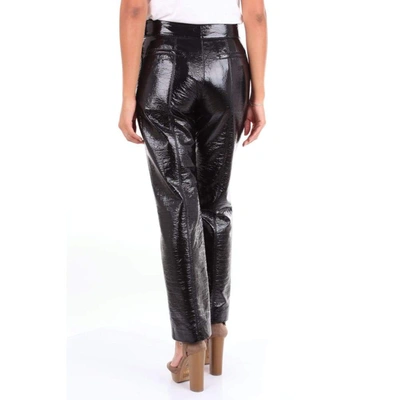 Shop Msgm Women's Black Cotton Pants