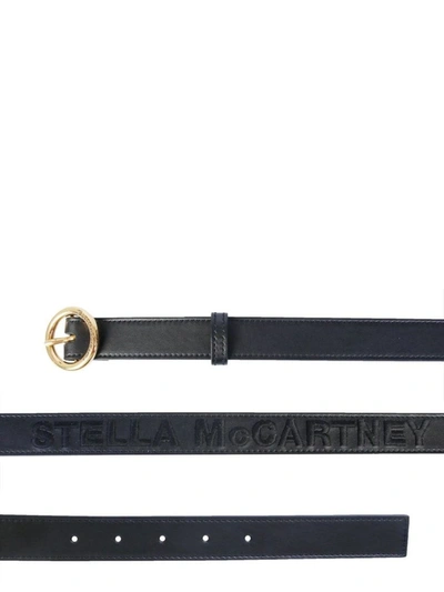 Shop Stella Mccartney Women's Black Polyurethane Belt