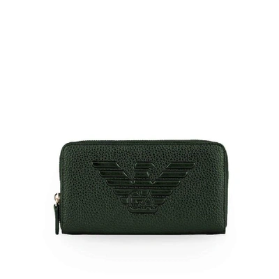 Shop Emporio Armani Women's Green Pvc Wallet