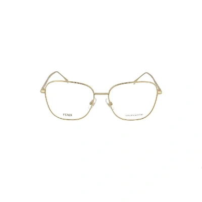 Shop Fendi Women's Gold Metal Glasses