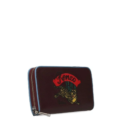 Shop Kenzo Women's Burgundy Leather Wallet