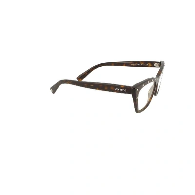 Shop Valentino Women's Brown Acetate Glasses