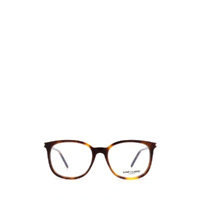 Shop Saint Laurent Women's Brown Acetate Glasses