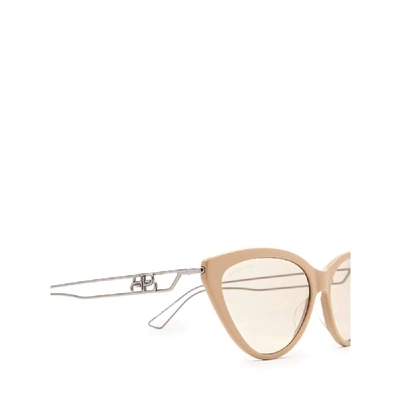 Shop Balenciaga Women's Beige Acetate Sunglasses