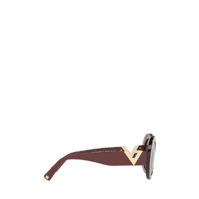 Shop Valentino Women's Brown Acetate Sunglasses