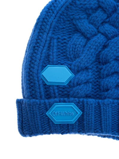 Shop Off-white Women's Blue Wool Hat