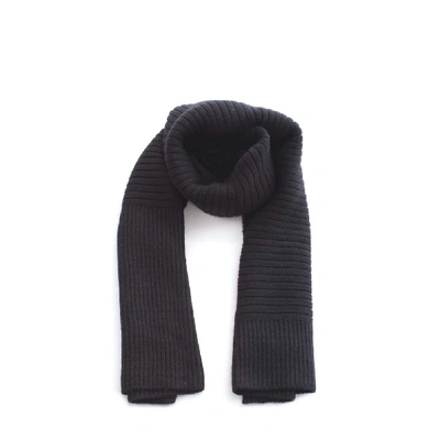 Shop Woolrich Women's Black Wool Scarf