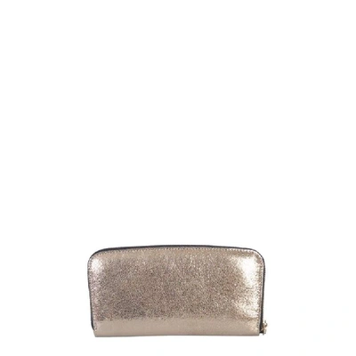 Shop Jimmy Choo Women's Gold Leather Wallet
