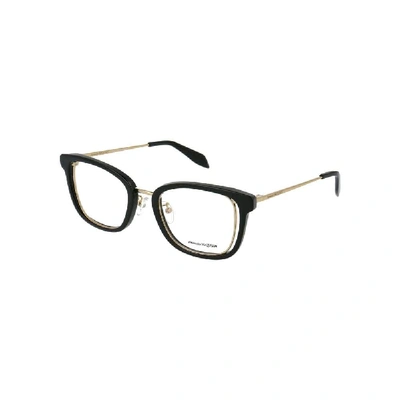 Shop Alexander Mcqueen Women's Black Acetate Glasses