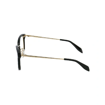 Shop Alexander Mcqueen Women's Black Acetate Glasses