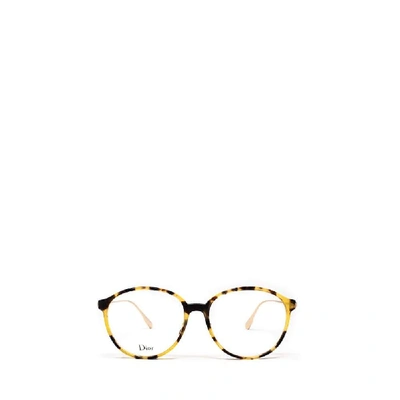 Shop Dior Women's Yellow Acetate Glasses