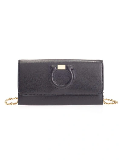 Shop Ferragamo Salvatore  Women's Black Leather Wallet