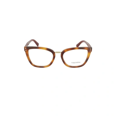 Shop Valentino Women's Brown Acetate Glasses