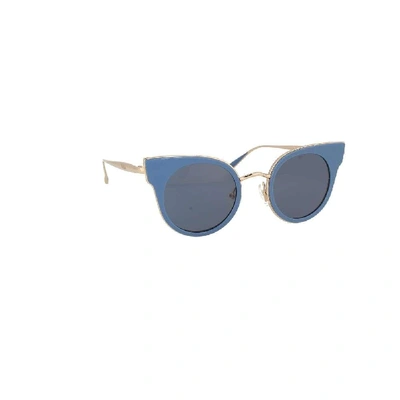 Shop Max Mara Women's Blue Metal Sunglasses