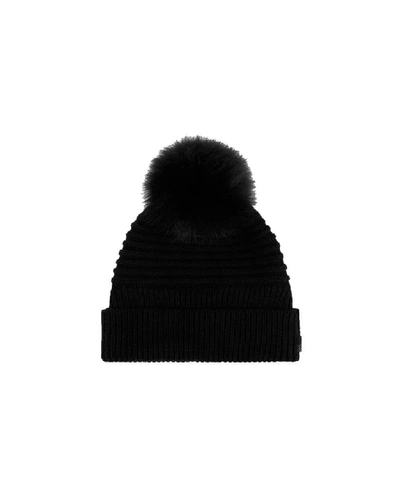 Shop Woolrich Women's Black Wool Hat
