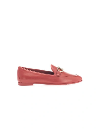 Shop Ferragamo Salvatore  Women's Red Leather Loafers