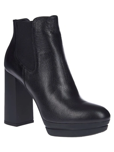 Shop Hogan Women's Black Leather Ankle Boots