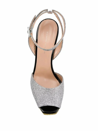 Shop Giuseppe Zanotti Design Women's Multicolor Glitter Sandals