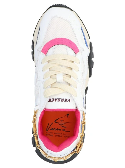 Shop Versace Women's White Polyester Sneakers