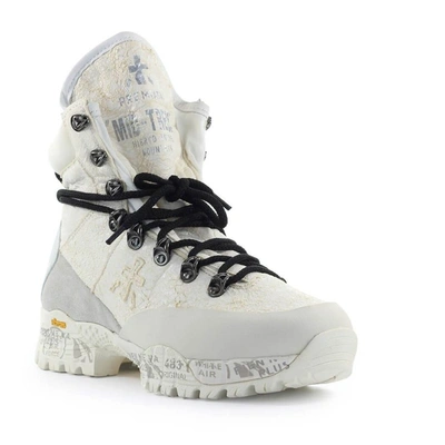 Shop Premiata Women's White Leather Ankle Boots