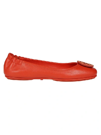 Shop Tory Burch Women's Red Leather Flats