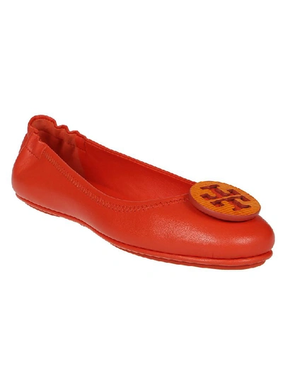 Shop Tory Burch Women's Red Leather Flats